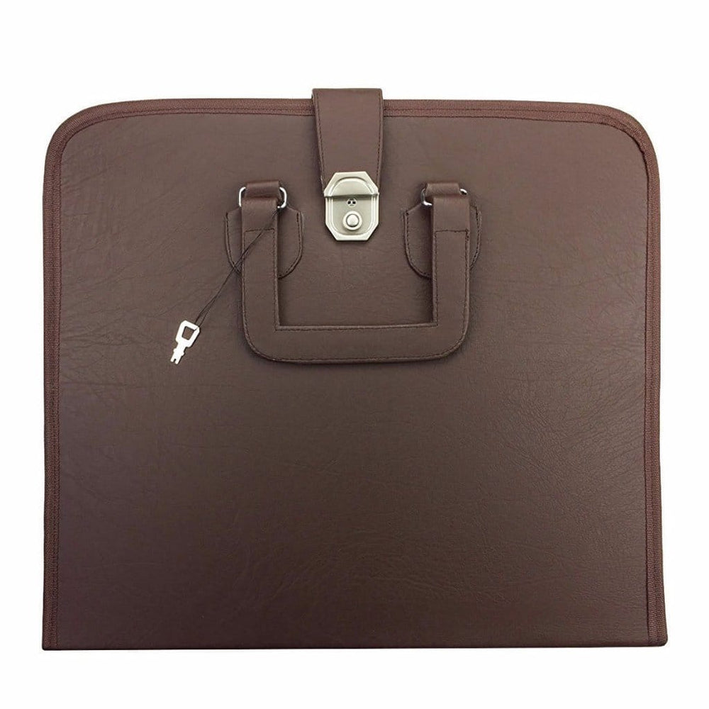 Riaz Impex Masonic Cases Brown / 20" X 15" X 1/4" Master Mason Blue Lodge Apron Case – Multiple Colors Provincial