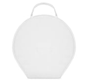 Universal Chain Collar Case – White Leather Round Shape With Different Materials