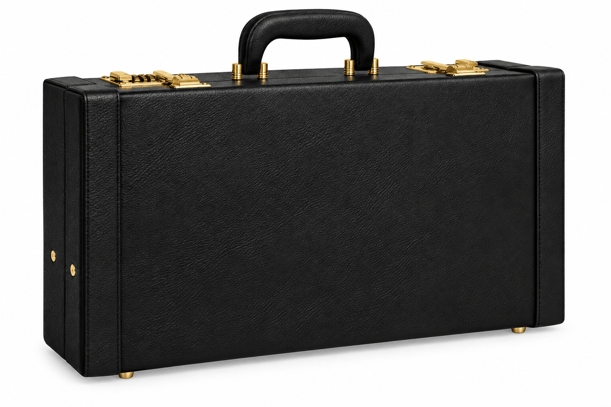 Riaz Impex Masonic Cases Leather Case Universal Apron Case – Black Half Briefcase Different Materials
