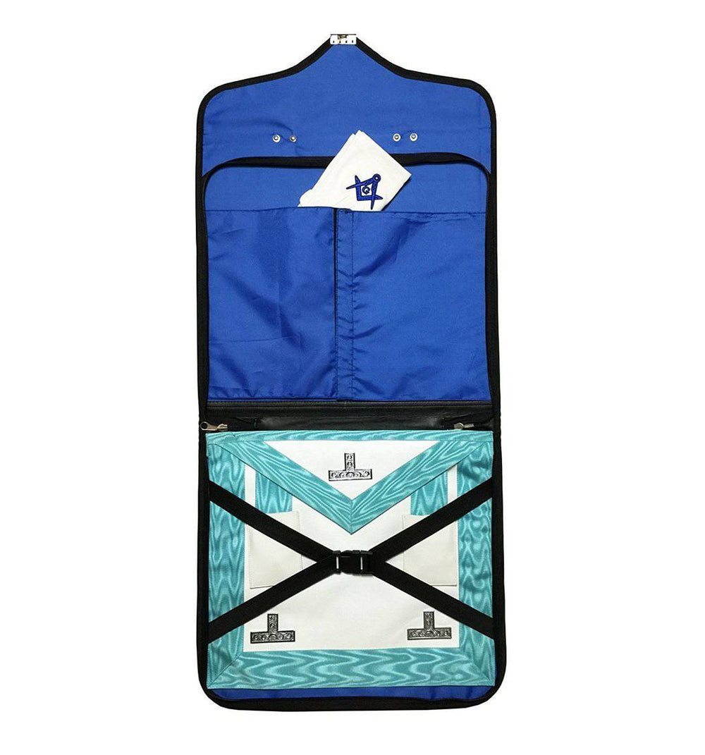 Riaz Impex Masonic Cases Master Mason Blue Lodge Apron Case – Blue Imitation Leather MM, WM, Provincial
