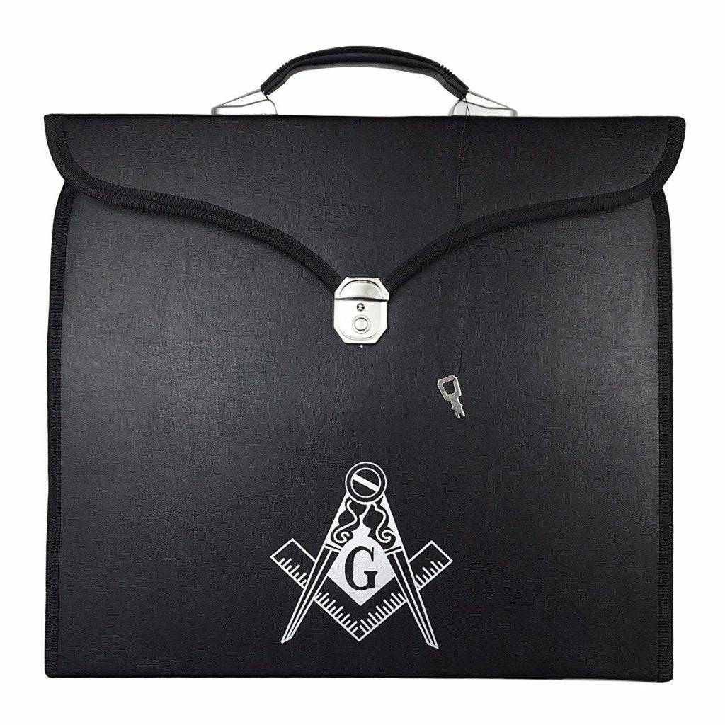 Riaz Impex Masonic Cases Master Mason Blue Lodge Apron Case – Imitation Leather Square & Compass G MM/WM