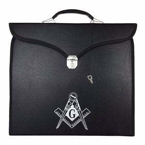 Riaz Impex Masonic Cases Master Mason Blue Lodge Apron Case – Imitation Leather Square & Compass G MM/WM