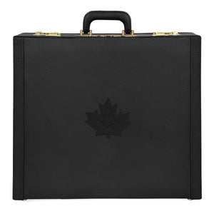 Riaz Impex Masonic Cases MM/WM SIZE / Synthetic Case Master Mason Blue Lodge Canada Regulation Apron Case – Black Machine Embroidery