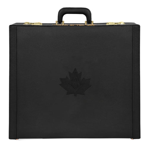 Riaz Impex Masonic Cases MM/WM SIZE / Synthetic Case Master Mason Blue Lodge Canada Regulation Apron Case – Black Machine Embroidery