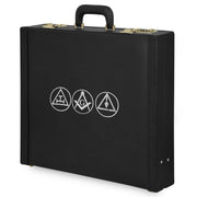 York Rite Apron Case – Silver Emblem Machine Embroidery Various Sizes & Materials
