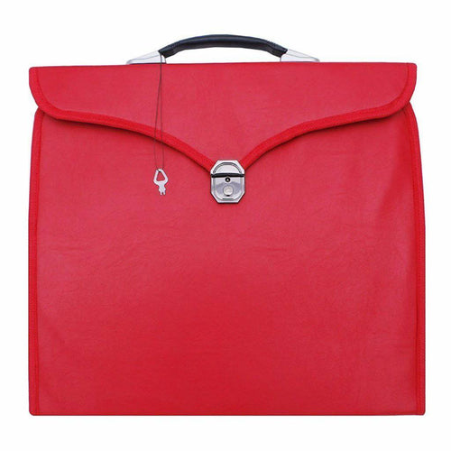 Riaz Impex Masonic Cases Red / 20" X 15" X 1/4" Universal Apron Case – Multiple Colors Imitation Leather Provincial