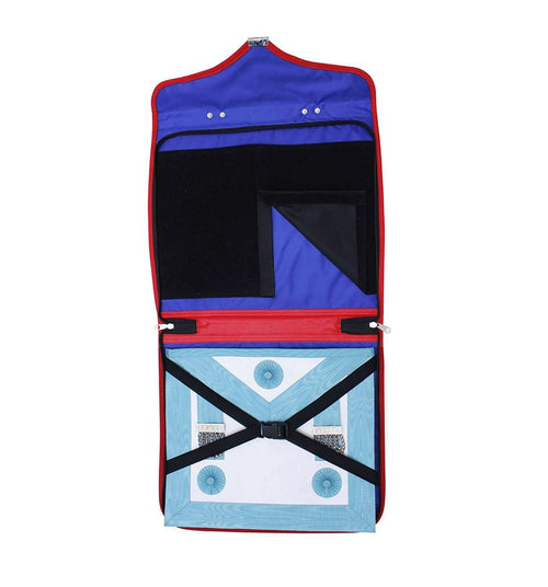 Riaz Impex Masonic Cases Royal Arch Chapter Apron Case – Red Imitation Leather MM, WM, Provincial