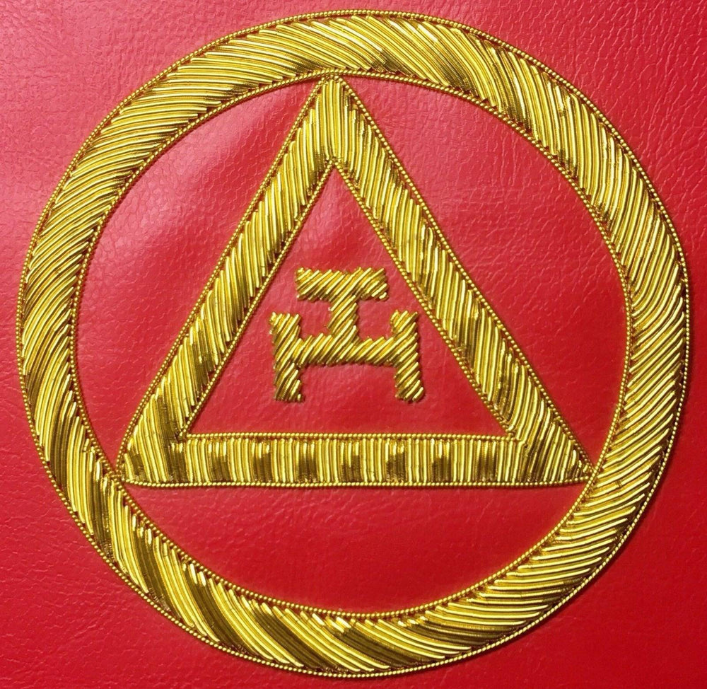 Riaz Impex Masonic Cases Royal Arch Chapter Apron Case – Red Triple Tau MM, WM, Provincial