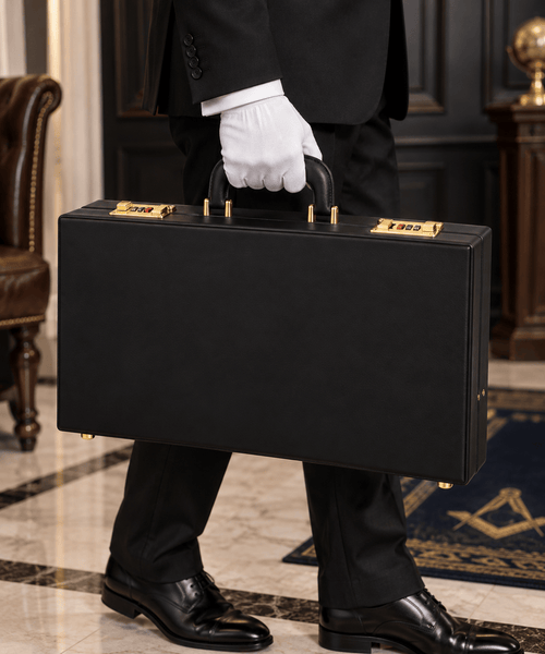 Riaz Impex Masonic Cases Universal Apron Case – Black Half Briefcase Different Materials