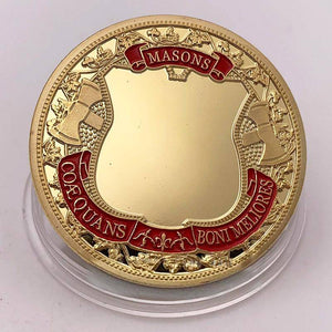 Riaz Impex Masonic Coins Fraternal Order of Freemasons Coin – Gold Plated