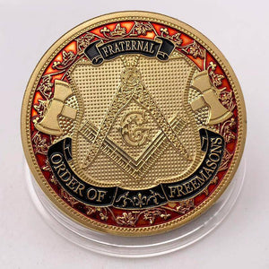 Riaz Impex Masonic Coins Fraternal Order of Freemasons Coin – Gold Plated