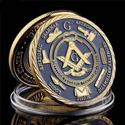 Masonic Brotherhood Coin – 14K Gold Plated