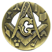 Masonic Raised-Emblem Coin – Bronze Plated