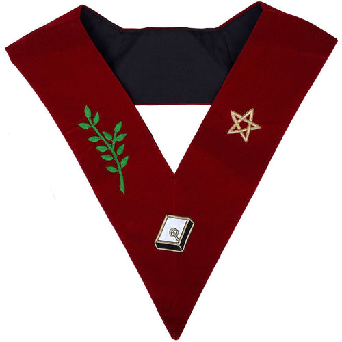 Riaz Impex Masonic Collars 14th Degree Scottish Rite Collar – Maroon Velvet