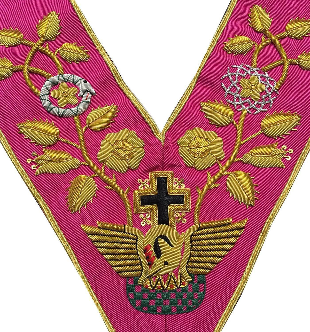 Riaz Impex Masonic Collars 18th Degree Scottish Rite Collar – Pink Moire