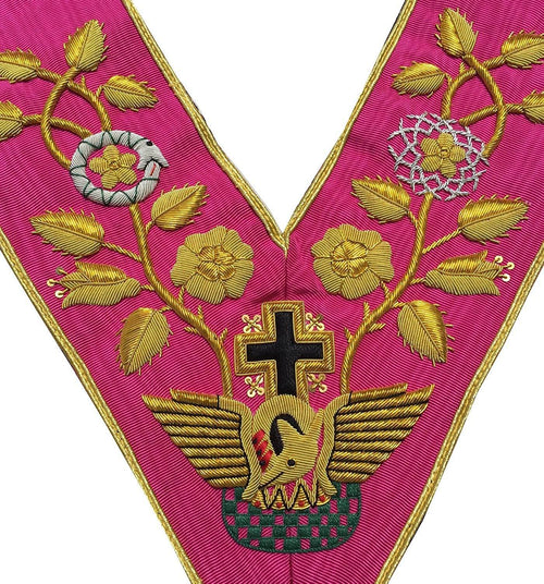 Riaz Impex Masonic Collars 18th Degree Scottish Rite Collar – Pink Moire