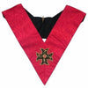 18th Degree Scottish Rite Collar – Pink Moire Inward-Patted Templar Cross
