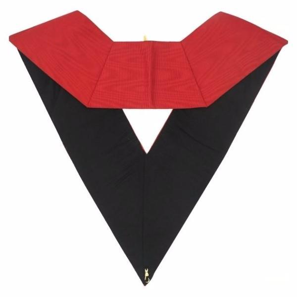 Riaz Impex Masonic Collars 18th Degree Scottish Rite Collar – Red Moire with Acacia Leaf