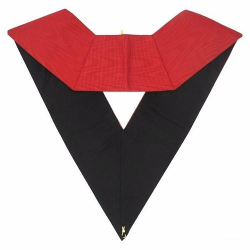 Riaz Impex Masonic Collars 18th Degree Scottish Rite Collar – Red Moire with Acacia Leaf