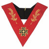 18th Degree Scottish Rite Collar – Red Moire with Acacia Leaf