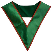29th Degree Scottish Rite Collar – Green Moire with Red borders
