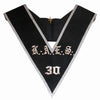 30th Degree Scottish Rite Collar – KAES Black Moire with Grey Borders