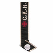 30th Degree Scottish Rite Collar – Templar Cross Black Moire