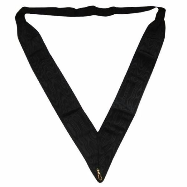 Riaz Impex Masonic Collars 30th Degree Scottish Rite Collarette – Black with Silver Edges Moire