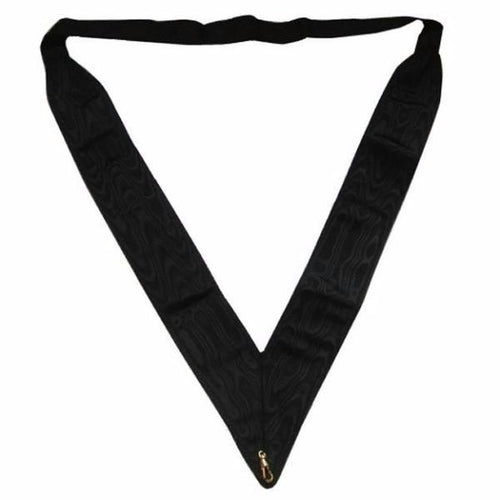 Riaz Impex Masonic Collars 30th Degree Scottish Rite Collarette – Black with Silver Edges Moire