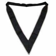 30th Degree Scottish Rite Collarette – Black with Silver Edges Moire