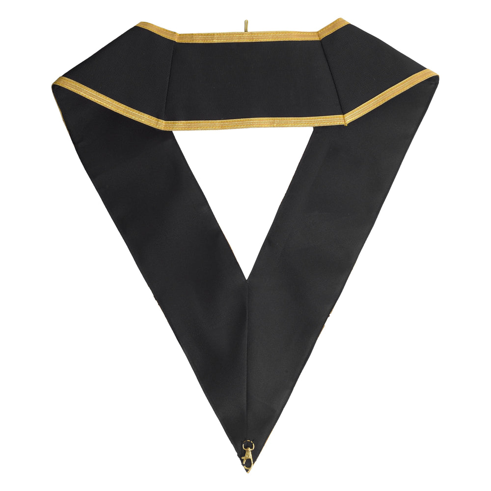 Riaz Impex Masonic Collars 32nd Degree Scottish Rite Collar – Gold Braid With Black Backing