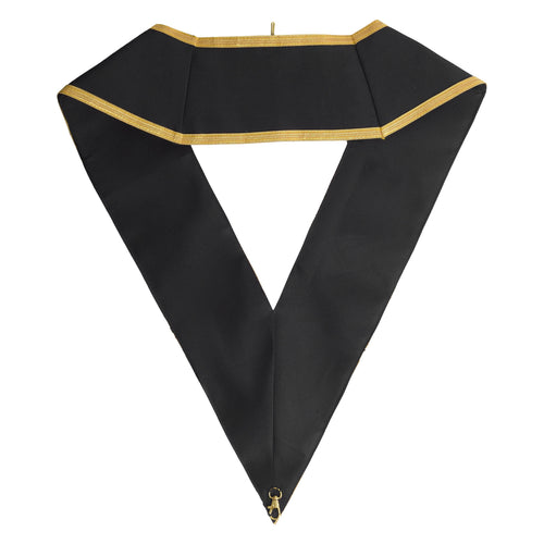 Riaz Impex Masonic Collars 32nd Degree Scottish Rite Collar – Gold Braid With Black Backing