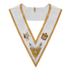 33rd Degree Scottish Rite Collar – White Ribbon with Gold Bullion Embroidery