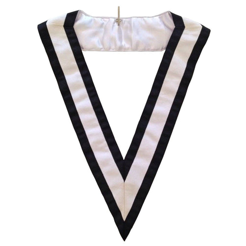 Riaz Impex Masonic Collars 4th Degree Scottish Rite Collar – White & Black Satin Grosgrain