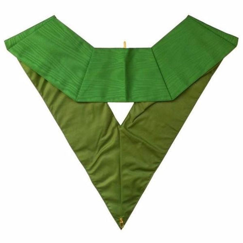 Riaz Impex Masonic Collars 5th Degree Scottish Rite Collar – Green Moire Machine Embroidery