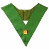 5th Degree Scottish Rite Collar – Green Moire Machine Embroidery