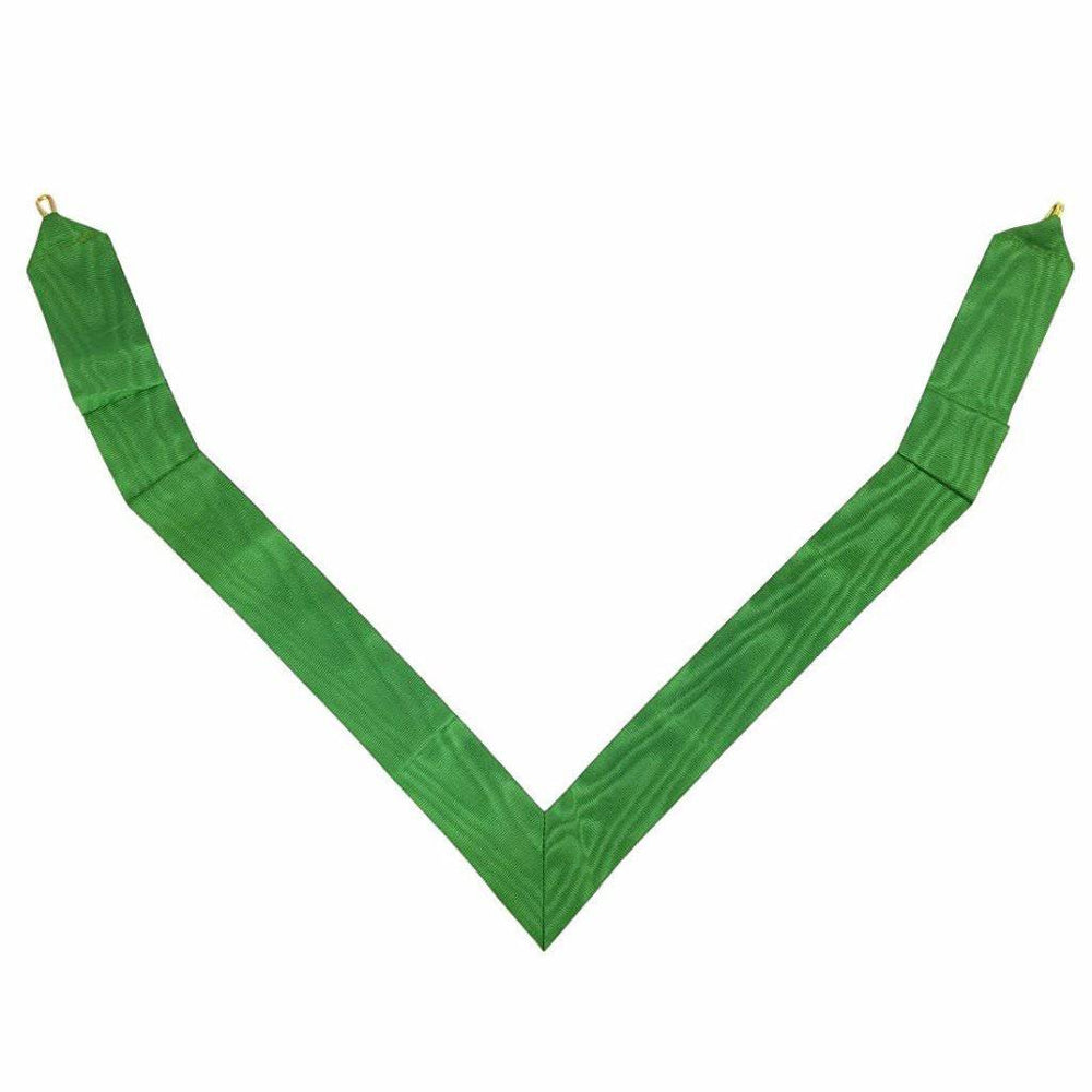 Riaz Impex Masonic Collars Allied Masonic Degrees Collarette – Green Moire