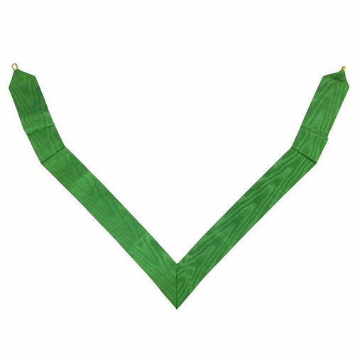 Riaz Impex Masonic Collars Allied Masonic Degrees Collarette – Green Moire