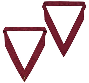 Riaz Impex Masonic Collars District Royal & Select Masters Officer Collar – Maroon Grosgrain Ribbon with Adjustable Velcro Closure