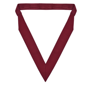 Riaz Impex Masonic Collars District Royal & Select Masters Officer Collar – Maroon Grosgrain Ribbon with Adjustable Velcro Closure