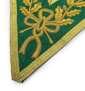 Riaz Impex Masonic Collars Grand Council Allied Masonic Degrees Collar – Green Moire with Gold Bullion