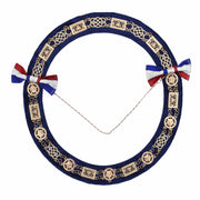 Grand Officer French National Grand Lodge Chain Collars – Full Dress Gold Plated on Blue Velvet