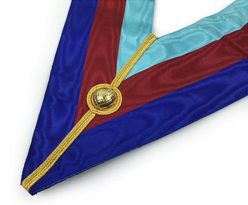 Riaz Impex Masonic Collars Grand Officers English Royal Arch Officer Collar – Three Colour Moire