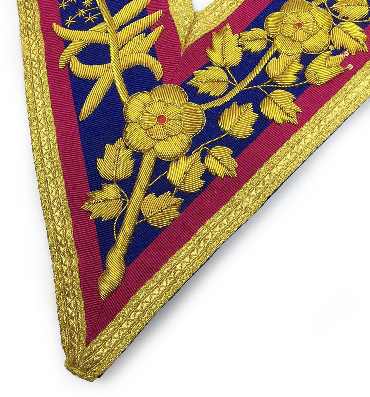 Riaz Impex Masonic Collars Grand Officers Mark Collar – Pink & Blue with Gold Bullion