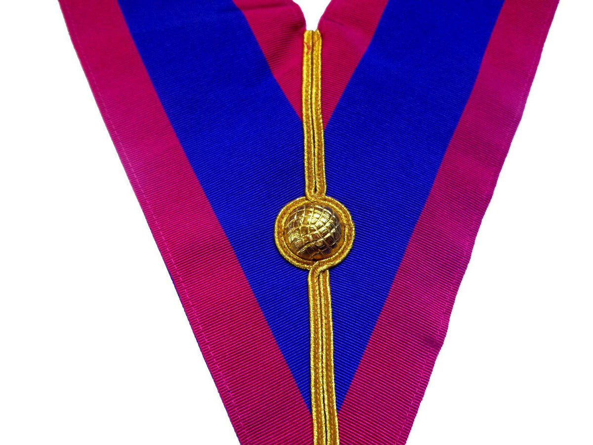 Riaz Impex Masonic Collars Grand Officers Mark Officer Collar – Purple & Blue Moire