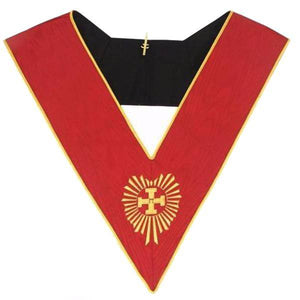 Riaz Impex Masonic Collars Head Chapter 18th Degree Scottish Rite Collar – Red Moire