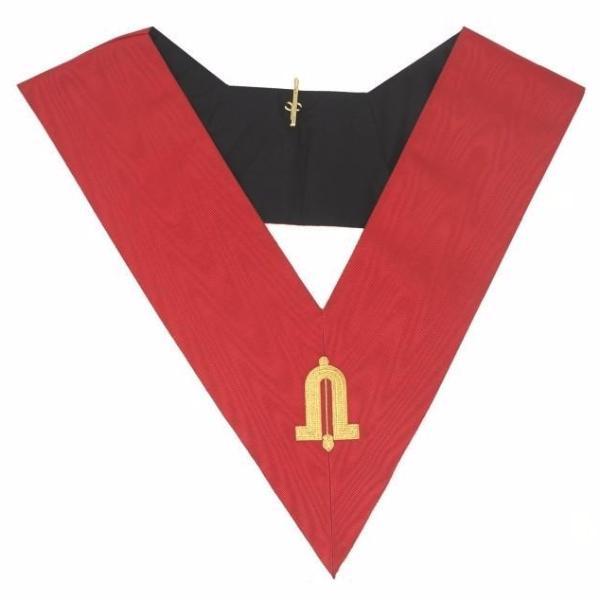 Riaz Impex Masonic Collars Junior Warden 18th Degree Scottish Rite Collar – Red Moire