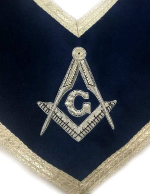 Riaz Impex Masonic Collars Master Mason Blue Lodge Collar – Dark Blue Velvet