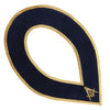 Master Mason Blue Lodge Collar – Dark Blue Velvet with Gold Braid Borders