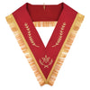 Master Mason Blue Lodge Collar – Red Ribbon Gold Braid & Fringe